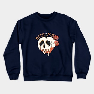 Bite Me, Halloween Pumpkin Crewneck Sweatshirt